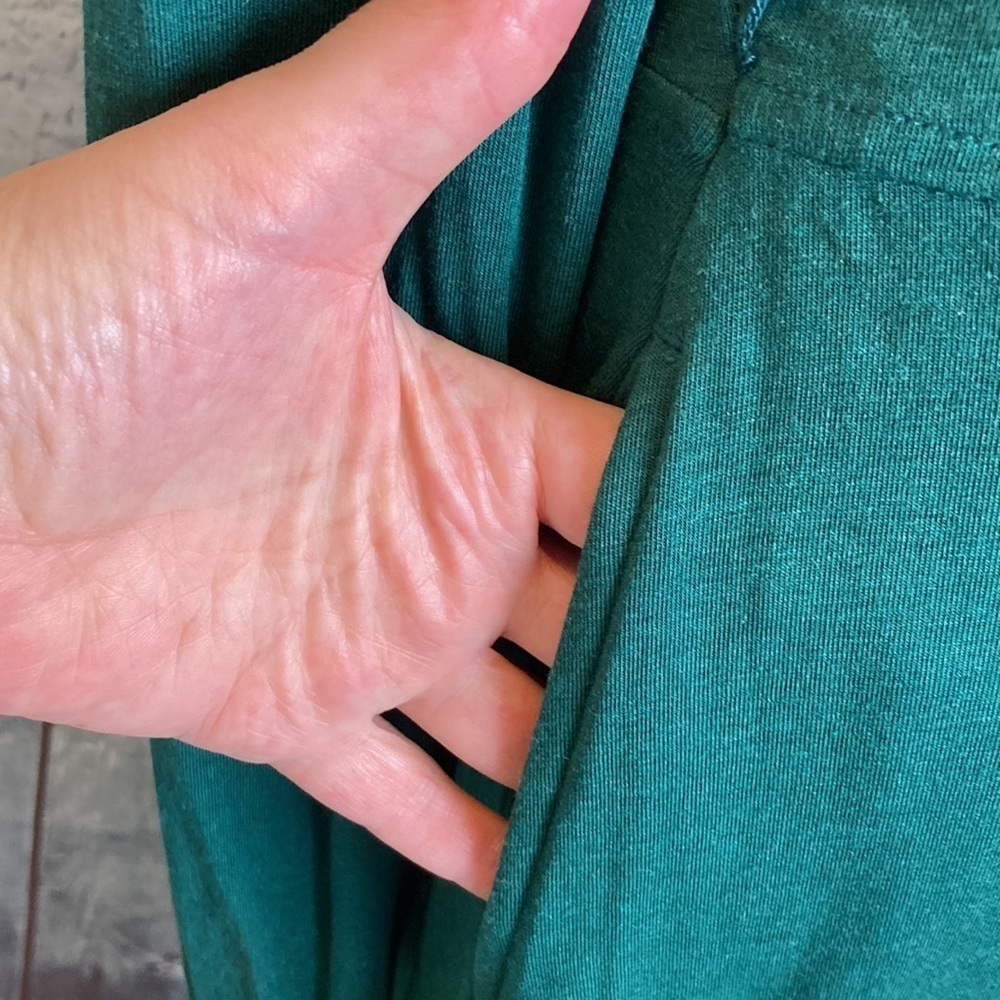 PRANA DEEP PINE HEATHER GREEN FOUNDATION LONG SLEEVE WRAP DRESS 1966871 SZ Large - Picture 11 of 16